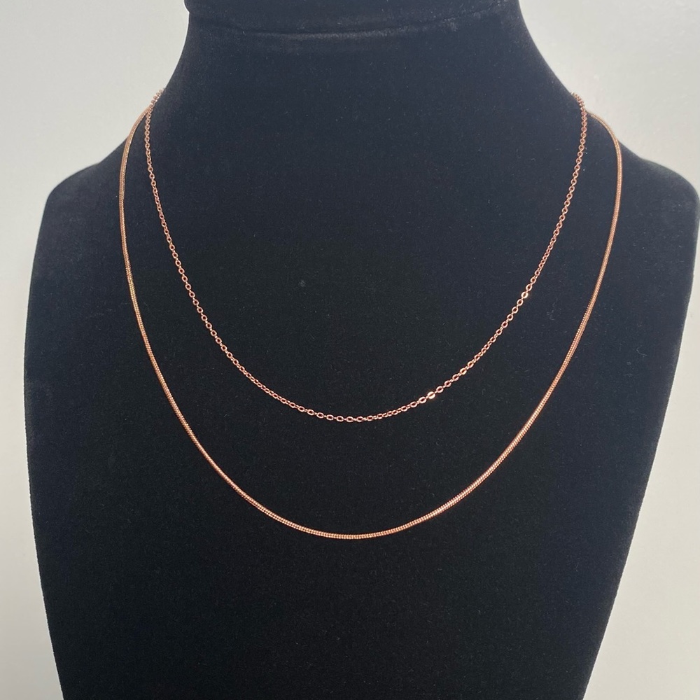 Rose gold double Necklace